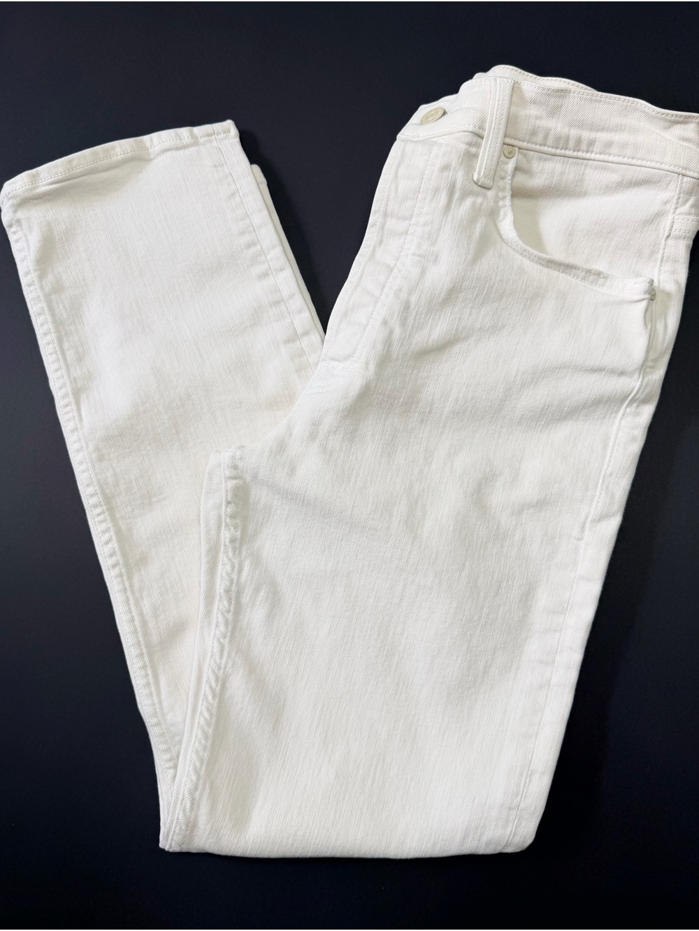 MOTHER The Tomcat Ankle Cream Puffs High Rise Straight Jeans Size 30